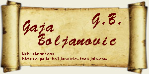 Gaja Boljanović vizit kartica